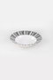 Hermia PT025126F022AJ83301MAMTE00 Plato de Cerámica Antibacteriano, 26 cm, 660 cc, Apto Microondas y Congelador, Blanco/Negro